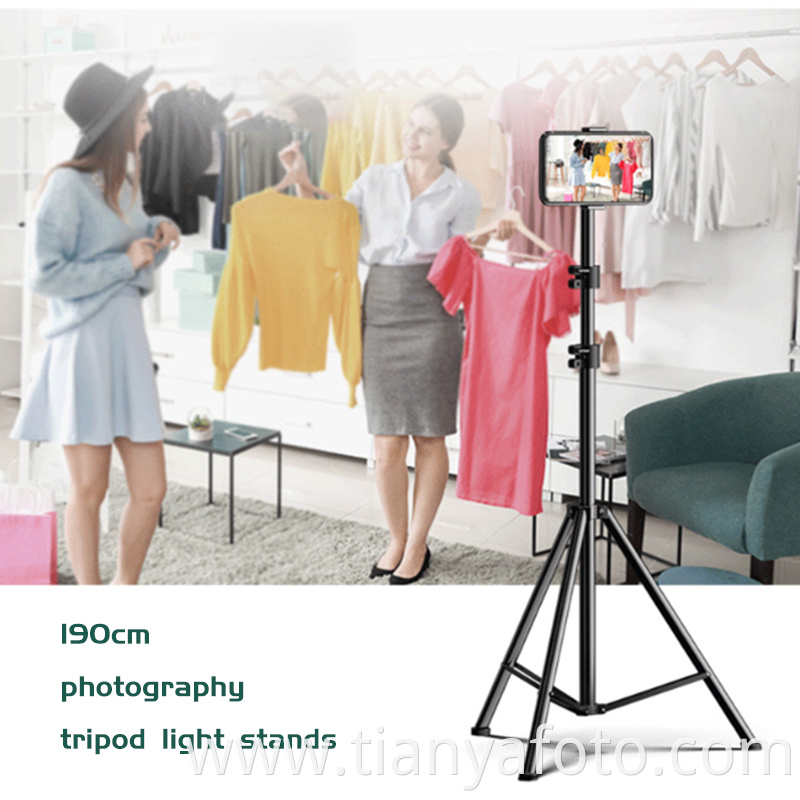 210cm Phone led ring light Tripod photography tripod light stands for Photography tripod light stands